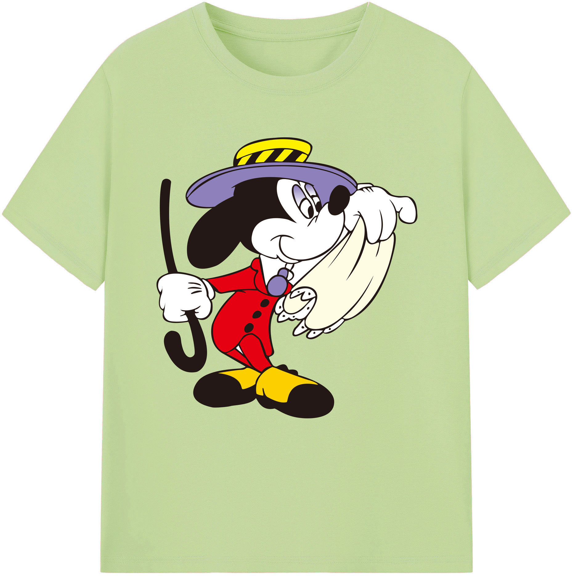 （画像用） ミッキーマウス Mickey Mouse 綿100％半袖Tシャツ（フロントプリント）